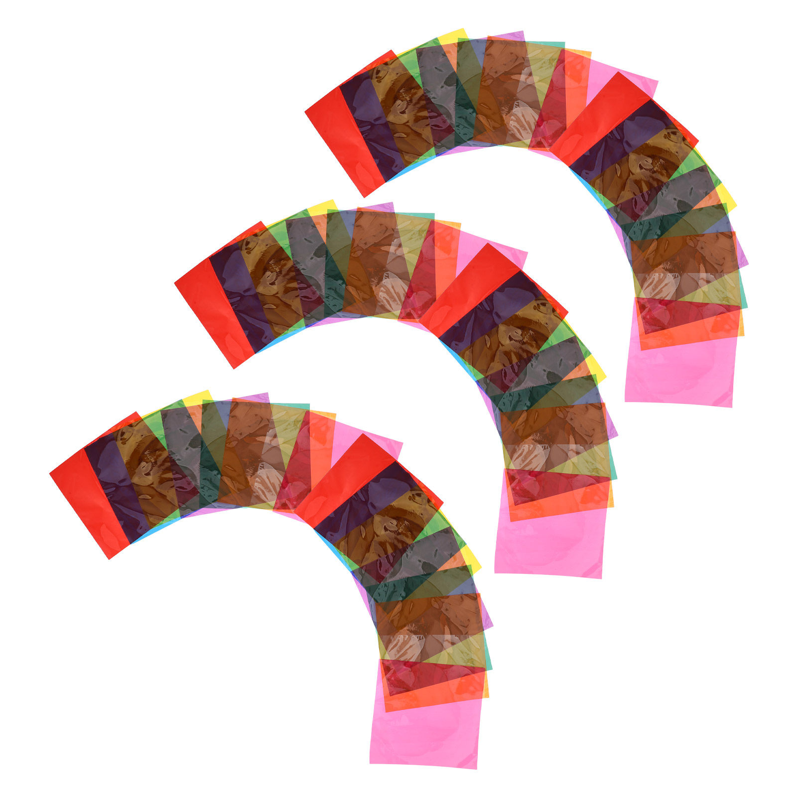 Craft Embellishments - 90 Folhas de Papel Celofane Colorido