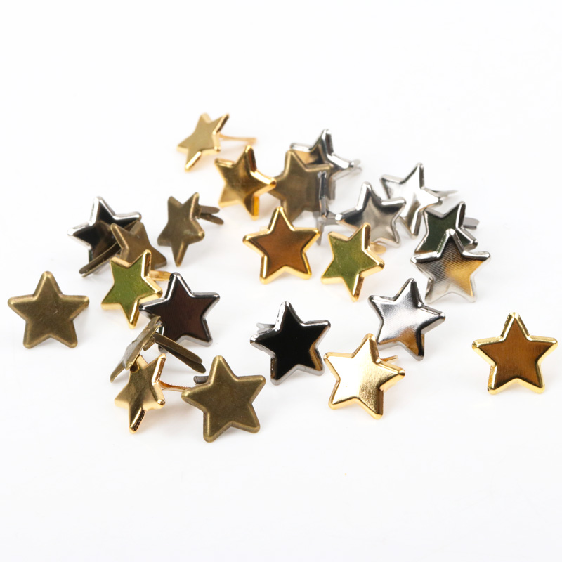 Embellishments For Scrapbooking - Mixed Metal Star Brad Studs para