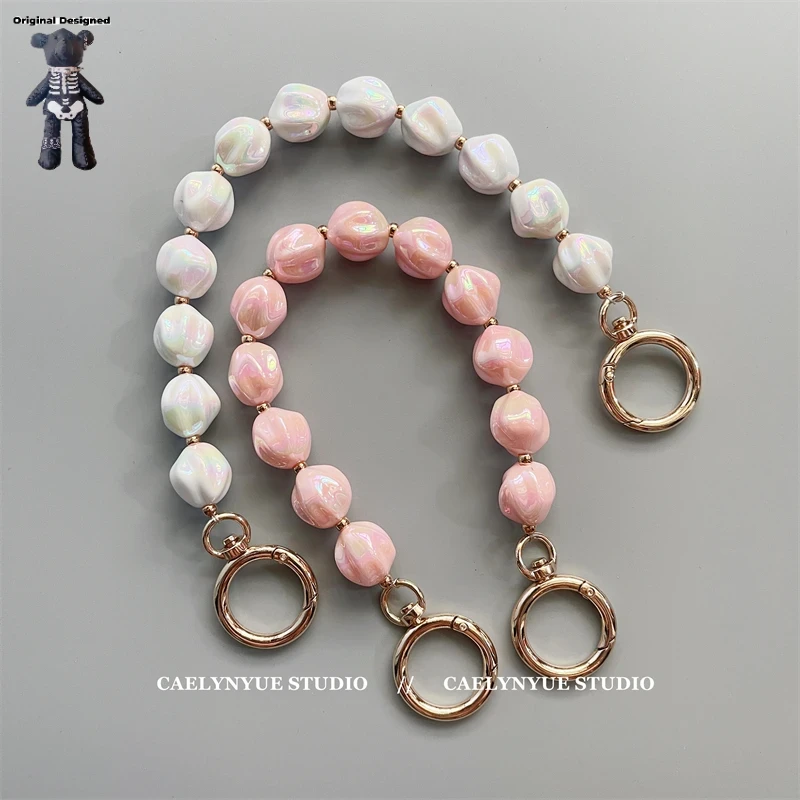 Pearl Trim Chain - Bolsa corrente irregular imitar pérola peças
