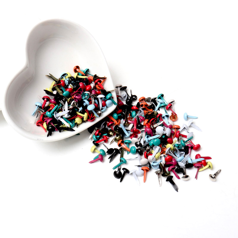 Embellishments For Scrapbooking - Conjunto de 100 Brads Redondos em