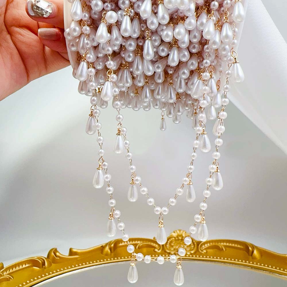 0.5m 1m imitação de pérola wat - Pearl Trim Chain avaliação e preço