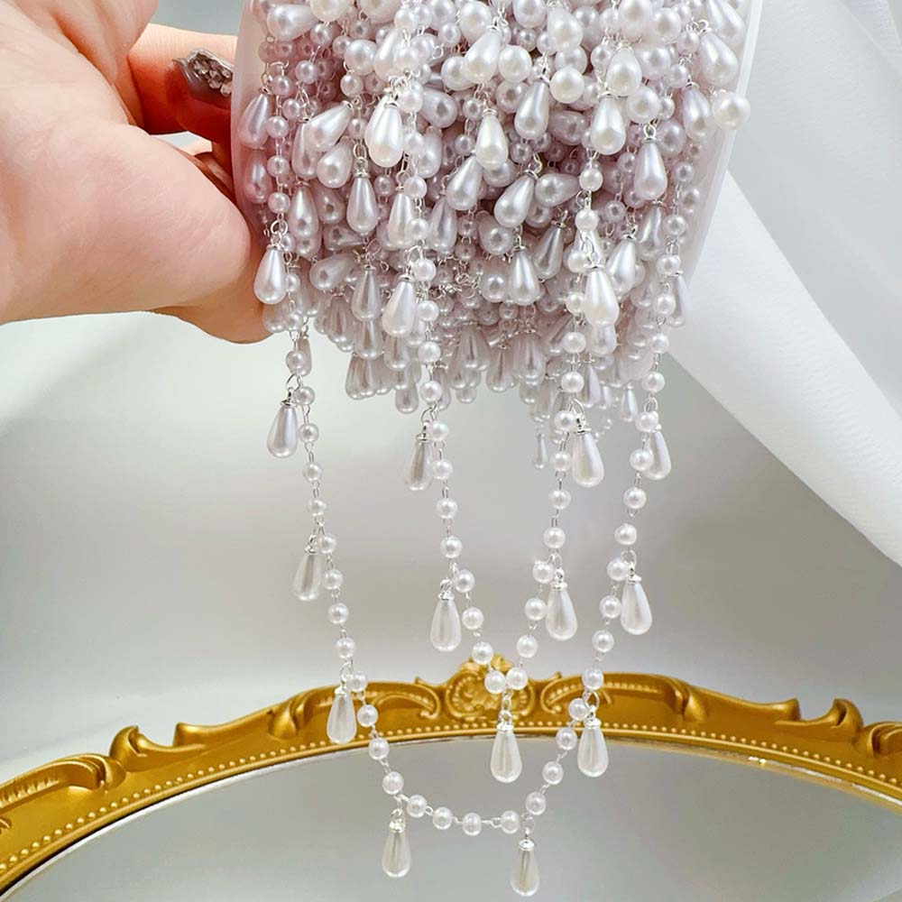 0.5m 1m imitação de pérola wat - Pearl Trim Chain avaliação e preço