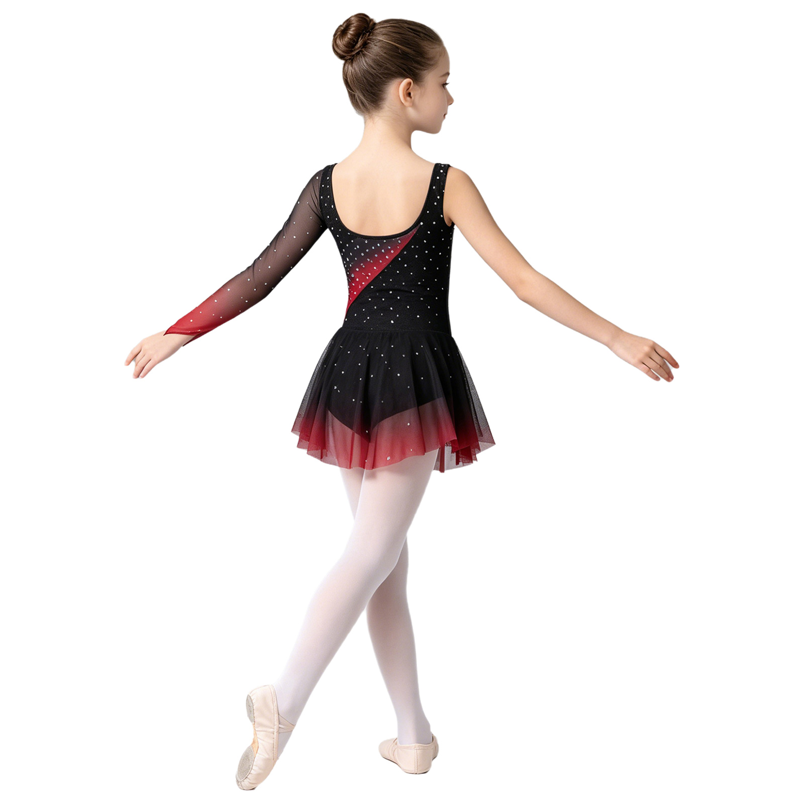Vestido de Dança Lírica para M - Rhinestone Banding Trim avaliação e preço