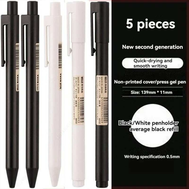 Canetas Gel Ponta Fina Preta 0 - Muji Stationery Gel Pen avaliação e preço
