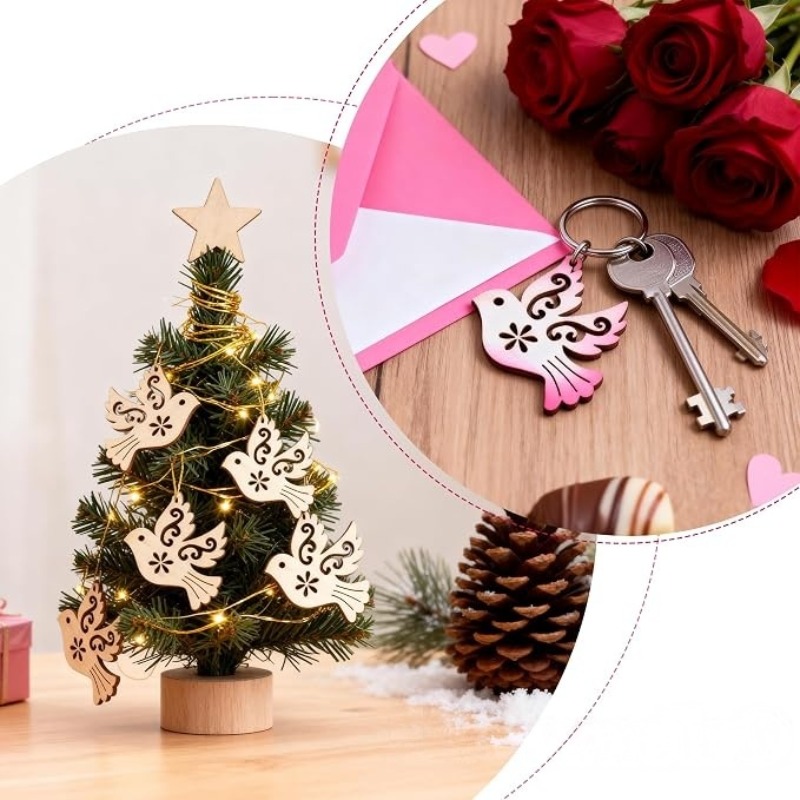 50 Peças de Recortes de Madeir - Embellish Craft avaliação e preço